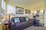Third Bedroom with Fold out Queen bed, TV, and Exercise Bike